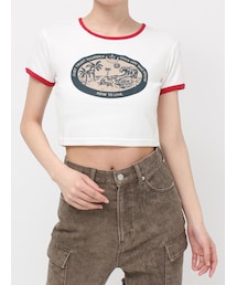 EVRIS | リンガーグラフィックショートTシャツ(Tシャツ/カットソー)