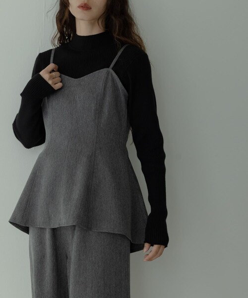 URBAN RESEARCH Sonny Label（アーバンリサーチサニーレーベル）の「ヘリンボーンキャミ×パンツセットアップ（サロペット/オーバーオール・レディース・グレー系/ブラウン系・Free）」の16枚目の写真