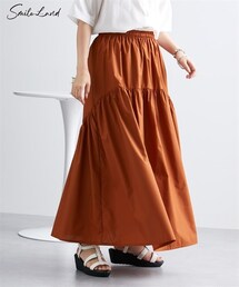 nissen | 大きいサイズ変わりティアードロングスカート(スカート)