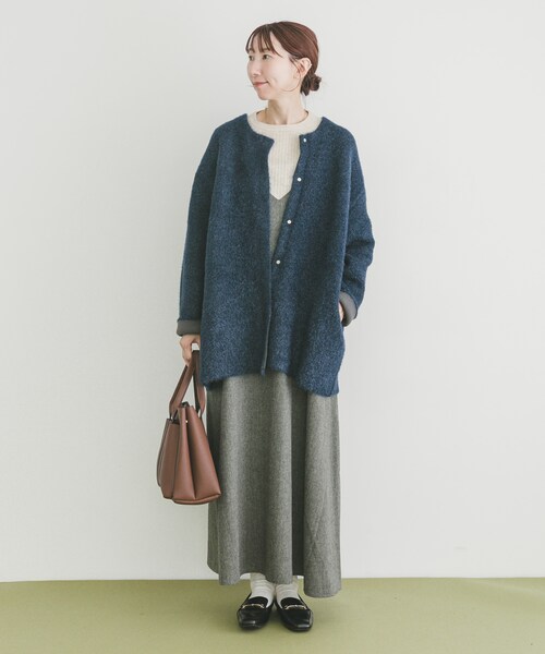 ITEMS URBANRESEARCH（アイテムズ アーバンリサーチ）の「ダブルフェイスミドルカーディガン（テーラードジャケット・レディース・L.BLU/NVY/BRN・Free）」の19枚目の写真