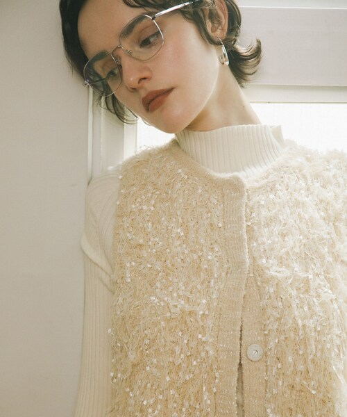 SENSE OF PLACE by URBAN RESEARCH（センスオブプレイスバイアーバンリサーチ）の「『一部WEB限定カラー』『毛玉防止』ストレッチリブハイネックセーター（ニット/セーター・レディース・IVORY/BLACK/RED/GRAY/MOCHA/MUSTARD/GREEN/ORANGE/BLUE/BORDEAUX・COMPACT/one）」の12枚目の写真