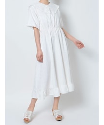 merry jenny | flowerジャガードフリルカラーワンピース(ワンピース)