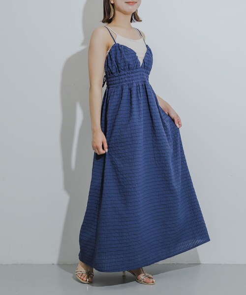 SENSE OF PLACE by URBAN RESEARCH（センスオブプレイスバイアーバンリサーチ）の「チェックキャミワンピース（ワンピース・レディース・BLACK/NAVY/ORANGE・COMPACT/one）」の13枚目の写真