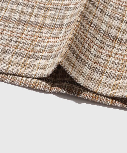 ADAM ET ROPE'(アダムエロペ)の「【AURALEE/オーラリー】SILK LINEN NEP CHECK SLACKS(スラックス・メンズ・ベージュ・3/4)」の11枚目の写真