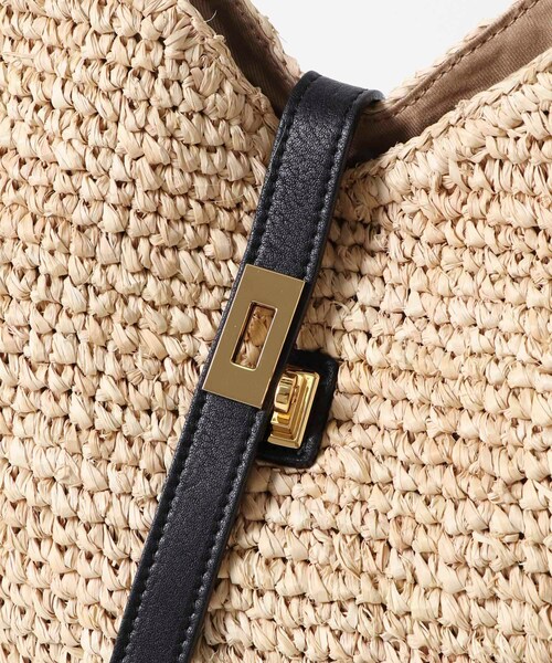 URBAN RESEARCH ROSSO（アーバンリサーチロッソ）の「VIOLAd’ORO　ラフィアワンショルダーバッグ（かごバッグ・レディース・NATU BLK・-）」の6枚目の写真