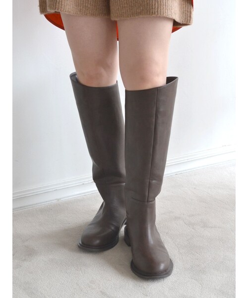Ungrid（アングリッド）の「ワイドロングブーツ（ブーツ・レディース・ブラック/ブラウン・S/M/L）」の6枚目の写真