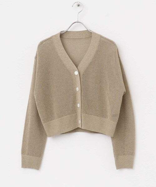 URBAN RESEARCH ROSSO（アーバンリサーチロッソ）の「メッシュラメショートカーディガン（カーディガン/ボレロ・レディース・BEIGE/YELLOW/BLACK・FREE）」の21枚目の写真