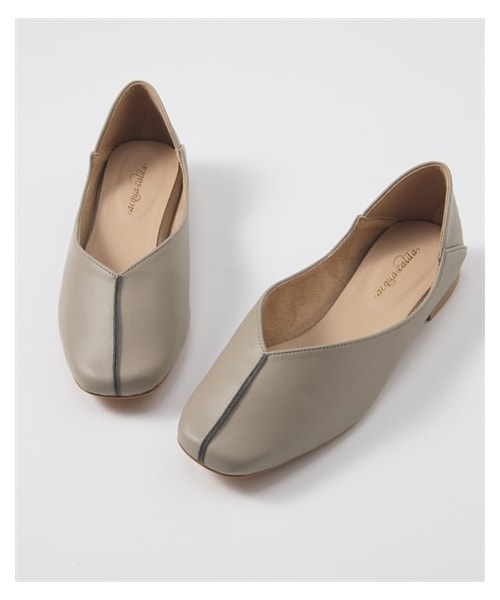 nissen（ニッセン）の「【ゆったり幅広】スクエアトゥセンターシームバブーシュ（低反発中敷）（ワイズ４Ｅ）（パンプス・メンズ・黒/オーク/パイソン柄/シャンパンゴールド/シルバー/グレージュ・M=23.0~23.5cm/4E/L=24.0~24.5cm/4E/LL=25.0~25.5cm/4E/3L=26.0~26.5cm/4E）」の10枚目の写真