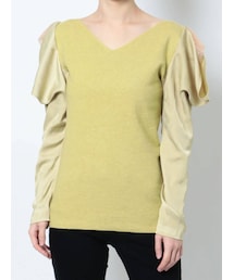 LAGUNAMOON | ドレープレイヤードスリーブニットプルオーバー(ニット/セーター)