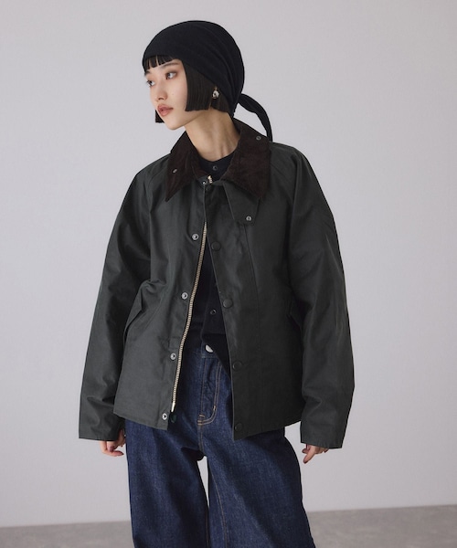 ADAM ET ROPE'（アダムエロペ）の「【J’aDoRe限定】【Barbour（バブアー）】OS TRANSPORT WAX JACKET（その他アウター・レディース・ブラック/カーキ・34/36）」の5枚目の写真