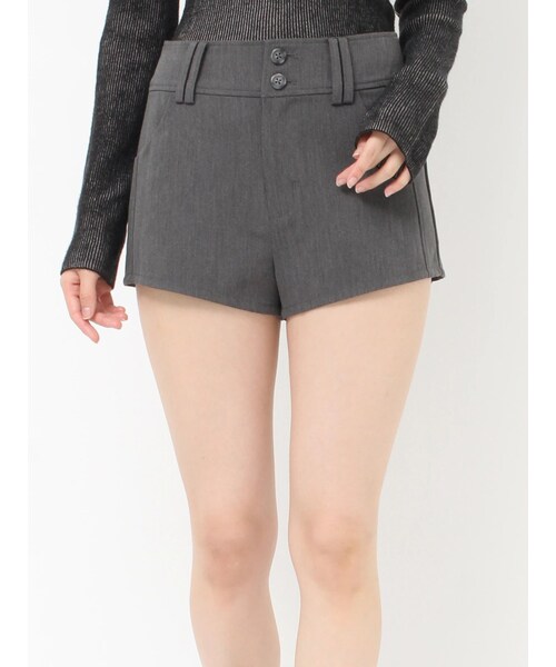 MURUA（ムルーア）の「ワイドベルトマイクロショートパンツ（その他パンツ・レディース・グレー/ブラック・1/2）」の4枚目の写真