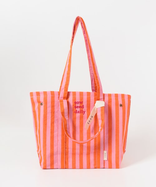 URBAN RESEARCH DOORS（アーバンリサーチドアーズ）の「『別注』beej×DOORS　ストライプトートバッグ（トートバッグ・レディース・PINK/YELLOW/GREEN・One）」の13枚目の写真