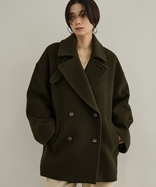 ADAM ET ROPE'(アダムエロペ)の「【WEB限定】FABRICA ダブルクロスPコート(ピーコート・レディース・グレー/ブラウン/カーキ/ネイビー・M/S)」の10枚目の写真