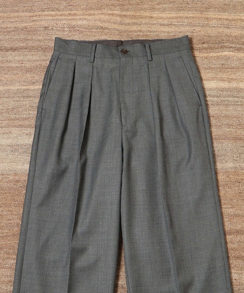 ADAM ET ROPE'（アダムエロペ）の「【WILD LIFE TAILOR】ウーステッド ワイド ストレート スラックス（スラックス・メンズ・ブラック/チャコール/ネイビー・L/M）」の14枚目の写真