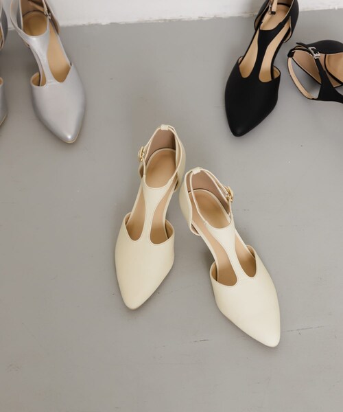 SENSE OF PLACE by URBAN RESEARCH(センスオブプレイスバイアーバンリサーチ)の「Tストラップパンプス(パンプス・レディース・BLACK/IVORY/SILVER・S/M/L)」の7枚目の写真