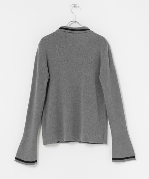 ITEMS URBANRESEARCH（アイテムズ アーバンリサーチ）の「配色ポロニット（ニット/セーター・レディース・GRY/NVY/MELON・Free）」の12枚目の写真