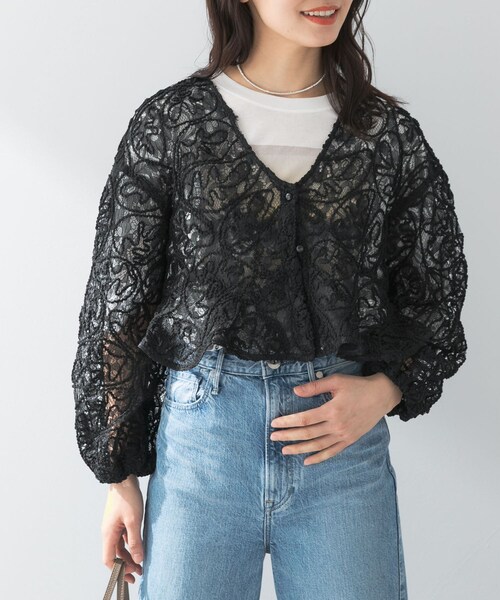 URBAN RESEARCH ROSSO（アーバンリサーチロッソ）の「F by ROSSO　コードレースブラウス（シャツ/ブラウス・レディース・OFF WHITE/BLACK・FREE）」の13枚目の写真