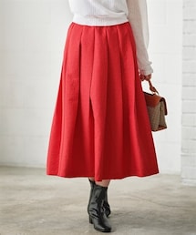 nissen | ハート柄ジャガードタックスカート【OtonaSMILE】(スカート)