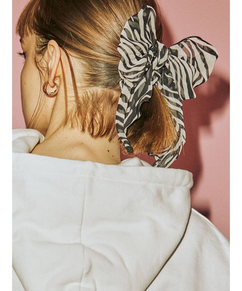 jouetie（ジュエティ）の「スカーフシュシュ（シュシュ・レディース・ブラック/ダークミックス/グリーン/ミックス・F）」の3枚目の写真