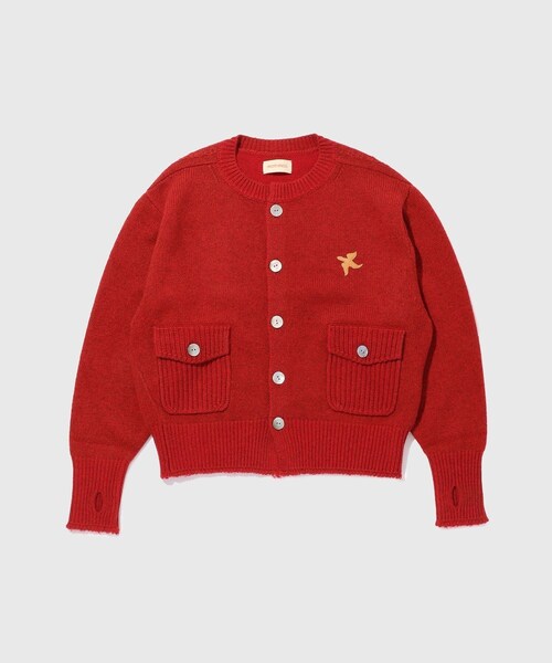 【MIDTHINGS/ミッドシングス】BIRD PATCH CARDIGAN