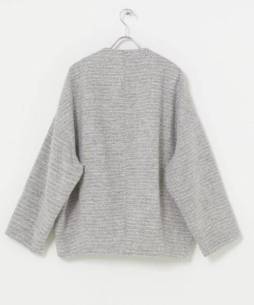 URBAN RESEARCH ROSSO（アーバンリサーチロッソ）の「ELENDEEK　TWEED FORM SHORT COAT（ノーカラージャケット・レディース・MIX・Free）」の6枚目の写真