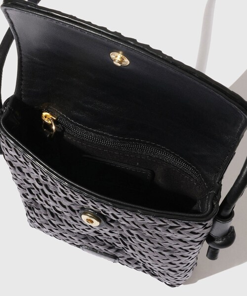 ADAM ET ROPE'(アダムエロペ)の「【Anthology paris/アンソロジー パリ】Leather Mesh Shoulder Bag(ショルダーバッグ・メンズ・ブラック/ダークブラウン・F)」の9枚目の写真