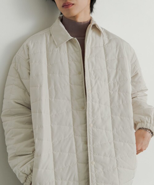 SENSE OF PLACE by URBAN RESEARCH（センスオブプレイスバイアーバンリサーチ）の「パデットキルティングコーチジャケット（その他アウター・メンズ・KHAKI/IVORY/BLACK・M/L）」の6枚目の写真