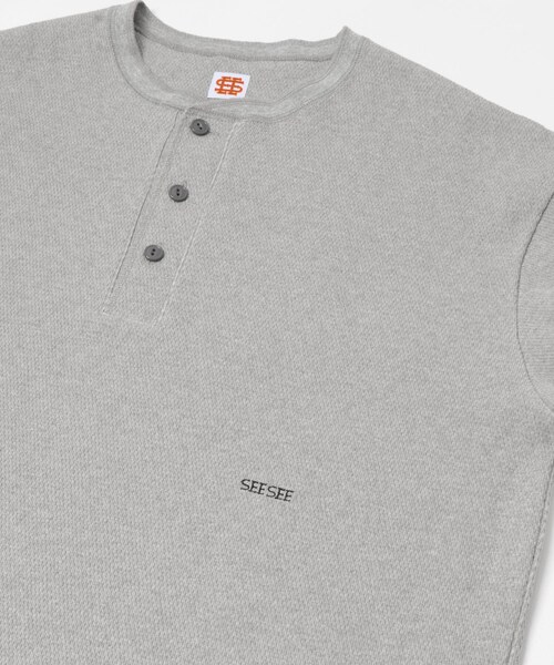 URBAN RESEARCH（アーバンリサーチ）の「SEE SEE　THERMAL HENLY LS TEE（Tシャツ/カットソー・メンズ・WHITE/B/GREY杢/B/BLACK/W/NAVY/W・M/L/XL/XXL）」の20枚目の写真