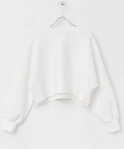 URBAN RESEARCH ROSSO（アーバンリサーチロッソ）の「エアーダンボールショートプルオーバー（Tシャツ/カットソー・レディース・white/black・FREE）」の8枚目の写真