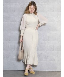 dazzlin | シフォンスリーブマーメイドワンピース(ワンピース)