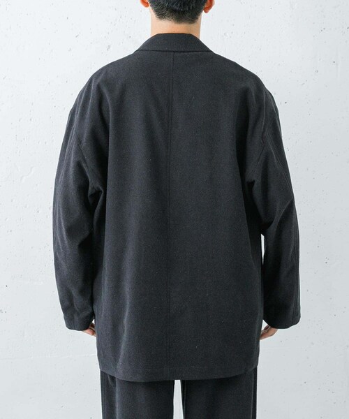 URBAN RESEARCH（アーバンリサーチ）の「Cale　シルクウールニドムジャケット（テーラードジャケット・メンズ・Black・3/4）」の3枚目の写真