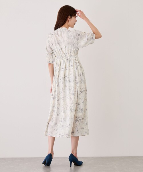 Jayro(ジャイロ)の「半袖ボウタイワンピース(ワンピース・レディース・ホワイト系/ネイビー/ブルー/ピンク・M)」の10枚目の写真