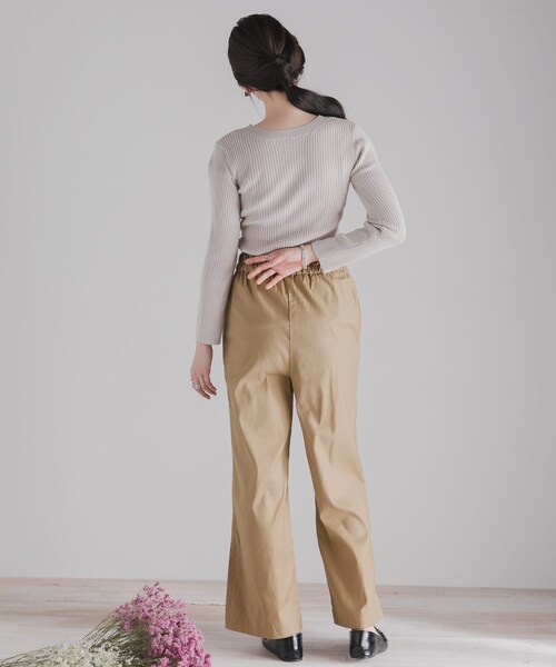 SENSE OF PLACE by URBAN RESEARCH(センスオブプレイスバイアーバンリサーチ)の「スリットワイドパンツ(その他パンツ・レディース・IVORY/GREIGE/BEIGE・S/M)」の21枚目の写真
