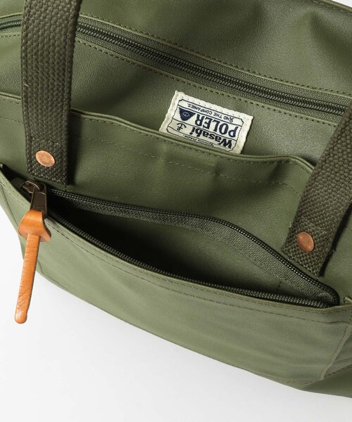 URBAN RESEARCH Sonny Label（アーバンリサーチサニーレーベル）の「POLER　WASABI&POLER Durable Tent Tote S（トートバッグ・メンズ・BLACK/GREEN・One）」の15枚目の写真