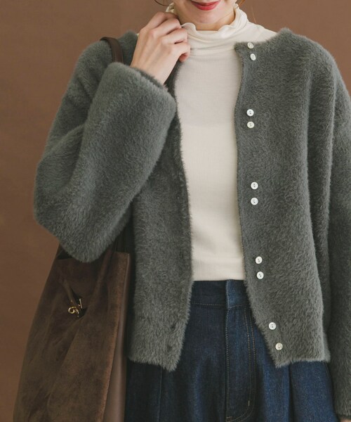 ITEMS URBANRESEARCH（アイテムズ アーバンリサーチ）の「リブタートルネックカットソー（Tシャツ/カットソー・レディース・OFF/BLK/MTD・FREE）」の5枚目の写真