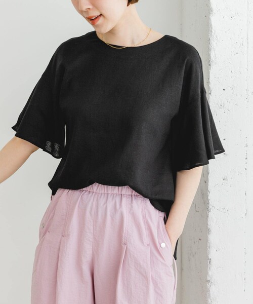 URBAN RESEARCH ROSSO（アーバンリサーチロッソ）の「F by ROSSO　リネンフレアスリーブブラウス（シャツ/ブラウス・レディース・BLUE/PINK/L/GRAY/BLACK・FREE）」の8枚目の写真