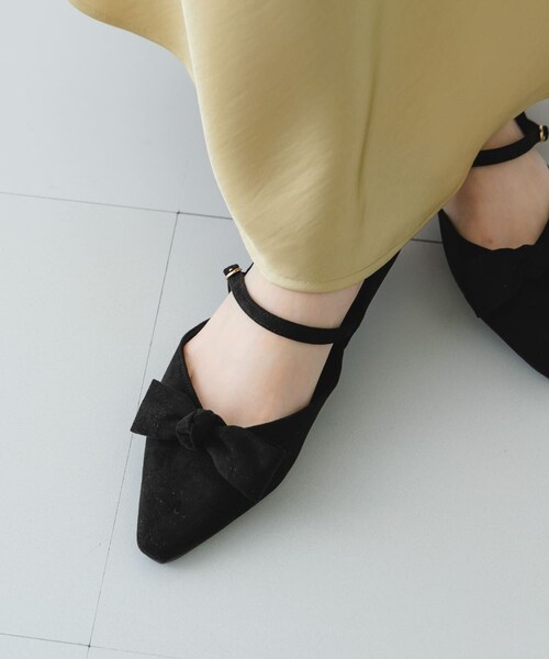 RODE SKO（ロデスコ）の「『WEB/一部店舗限定カラー』『MADE IN JAPAN』マルチWAYリボンパンプス（パンプス・レディース・BLACK/GRAY/MILK/PINK BEIGE・36/37/38）」の17枚目の写真