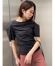 EMODA | ギャザータックスリーブトップス(Tシャツ/カットソー)