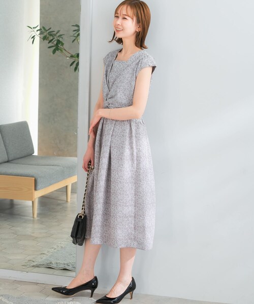 URBAN RESEARCH ROSSO（アーバンリサーチロッソ）の「『別注』Chaco×ROSSO　ジャガード2WAYドレス（ワンピース・レディース・mocha/blue・FREE）」の6枚目の写真