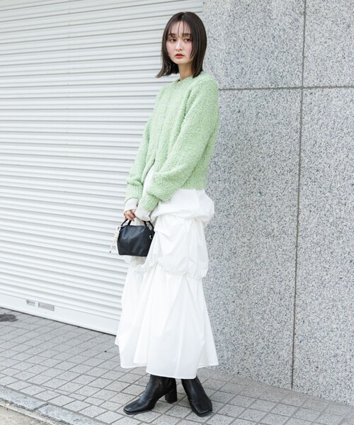 SENSE OF PLACE by URBAN RESEARCH（センスオブプレイスバイアーバンリサーチ）の「『消臭』スクエアトウセンターシームストレッチブーツ（ブーツ・レディース・SUEDE/BLACK/SILVER・S/M/L）」の19枚目の写真