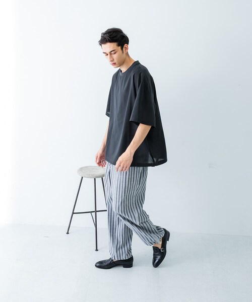 URBAN RESEARCH（アーバンリサーチ）の「『UR TECH DRYLUXE』高機能リネンTシャツ（Tシャツ/カットソー・メンズ・FADE BLACK/BEIGE/BURGUNDY・M/L）」の12枚目の写真