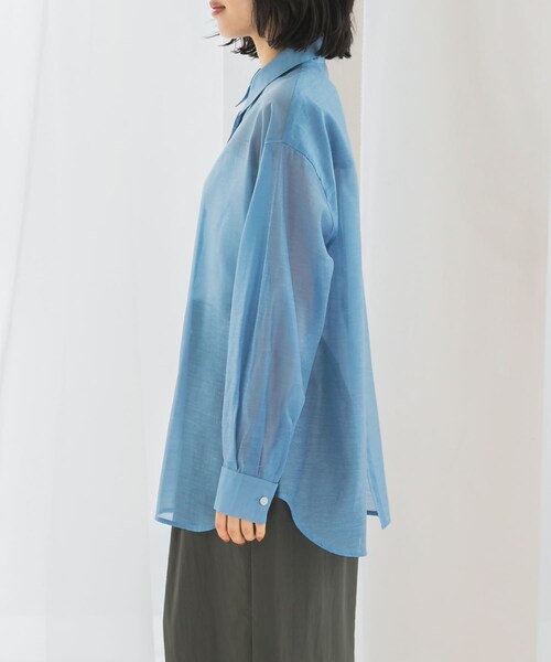 URBAN RESEARCH ROSSO（アーバンリサーチロッソ）の「リネンタッチイージーケアオーバーシャツ（シャツ/ブラウス・レディース・WHITE/LEMON/BLUE/NAVY・FREE）」の18枚目の写真