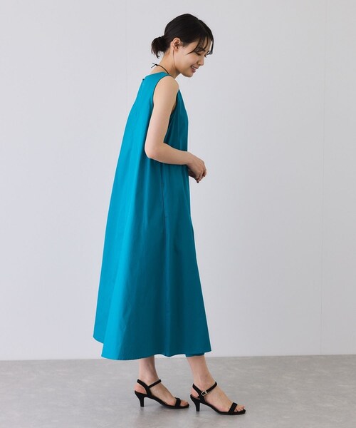 Jayro（ジャイロ）の「ノースリーブフレアワンピース（ワンピース・レディース・ブラック/グリーン/キミドリ/ネイビー/ピンク・F）」の13枚目の写真