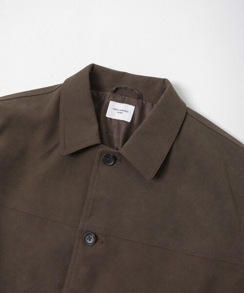 URBAN RESEARCH DOORS(アーバンリサーチドアーズ)の「フェイクスエード カーコートジャケット(テーラードジャケット・メンズ・BROWN/CHARCOAL・M/L)」の8枚目の写真