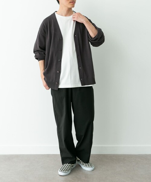 URBAN RESEARCH Sonny Label（アーバンリサーチサニーレーベル）の「強撚コットンニットカーディガン（カーディガン/ボレロ・メンズ・グレー/チャコール/レッド・M/L）」の22枚目の写真