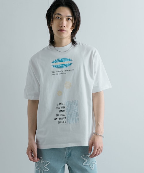 SENSE OF PLACE by URBAN RESEARCH（センスオブプレイスバイアーバンリサーチ）の「ロゴグラフィックTシャツ(5分袖) A（Tシャツ/カットソー・メンズ・WHITE/BLACK/ROYAL BLUE・M/L）」の8枚目の写真