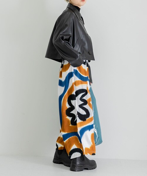 URBAN RESEARCH（アーバンリサーチ）の「COOME　ECHO LEATHERSHORT JACKET（ライダースジャケット・レディース・BLACK/IVORY・one）」の6枚目の写真