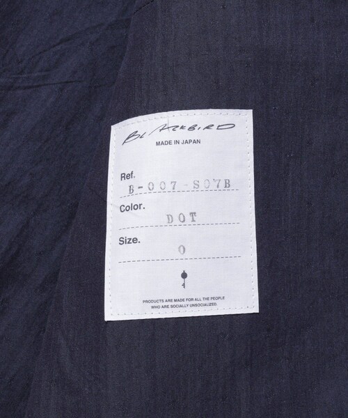 ADAM ET ROPE'（アダムエロペ）の「【BLACKBIRD/ブラックバード】toile shirt dot（その他アウター・メンズ・ブラック・0/1）」の9枚目の写真