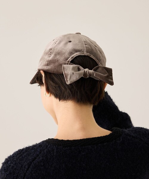 ROPE' PICNIC(ロペピクニック)の「ベロアリボンキャップ(キャップ・レディース・ブラック/ベージュ・F)」の8枚目の写真