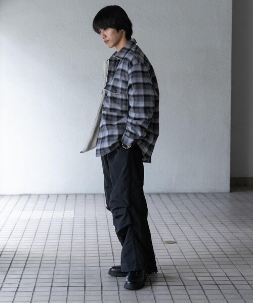 SENSE OF PLACE by URBAN RESEARCH(センスオブプレイスバイアーバンリサーチ)の「オンブレーチェックボアジャケット(テーラードジャケット・メンズ・BLACK/BROWN・M/L)」の8枚目の写真